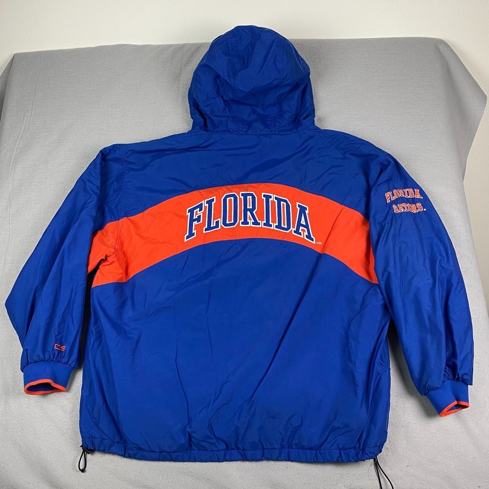 Vintage Florida Gators Full Zip Hooded Fleece Lined Jacket XXL 2XL NCAA Blue